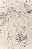 Plan du parc en 1747-1748. A noter les bois à l'ouest du parc (en bas de l'image). Le toponyme Brionne désigne en réalité la ferme de La Besnerie à Briosne-les-Sables.
