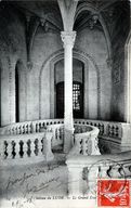 Aile sud, 1er étage : escalier de Louis Parent, état avant 1908.