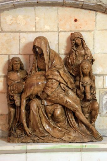 Groupe sculpté : Déploration du Christ mort