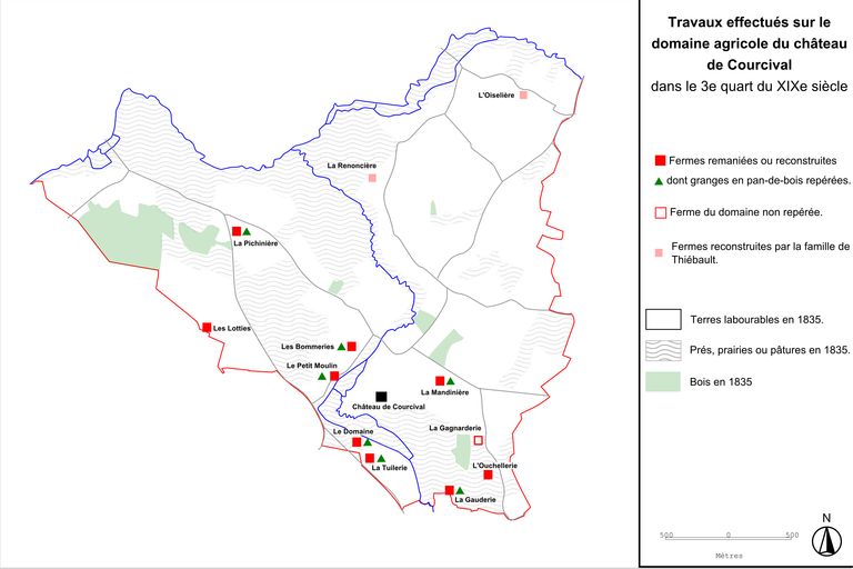 Ensemble des fermes du domaine du château de Courcival