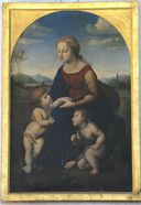 Ensemble de 2 tableaux : La Belle Jardinière ; La Fuite en Egypte, église paroissiale Saint-Martin de Chenu