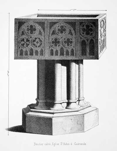 Fonts baptismaux actuellement bénitier