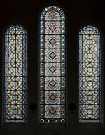 Ensemble de 3 verrières décoratives (baies 229, 230 et 231), grande chapelle, Institution de l'Immaculée Conception, Laval