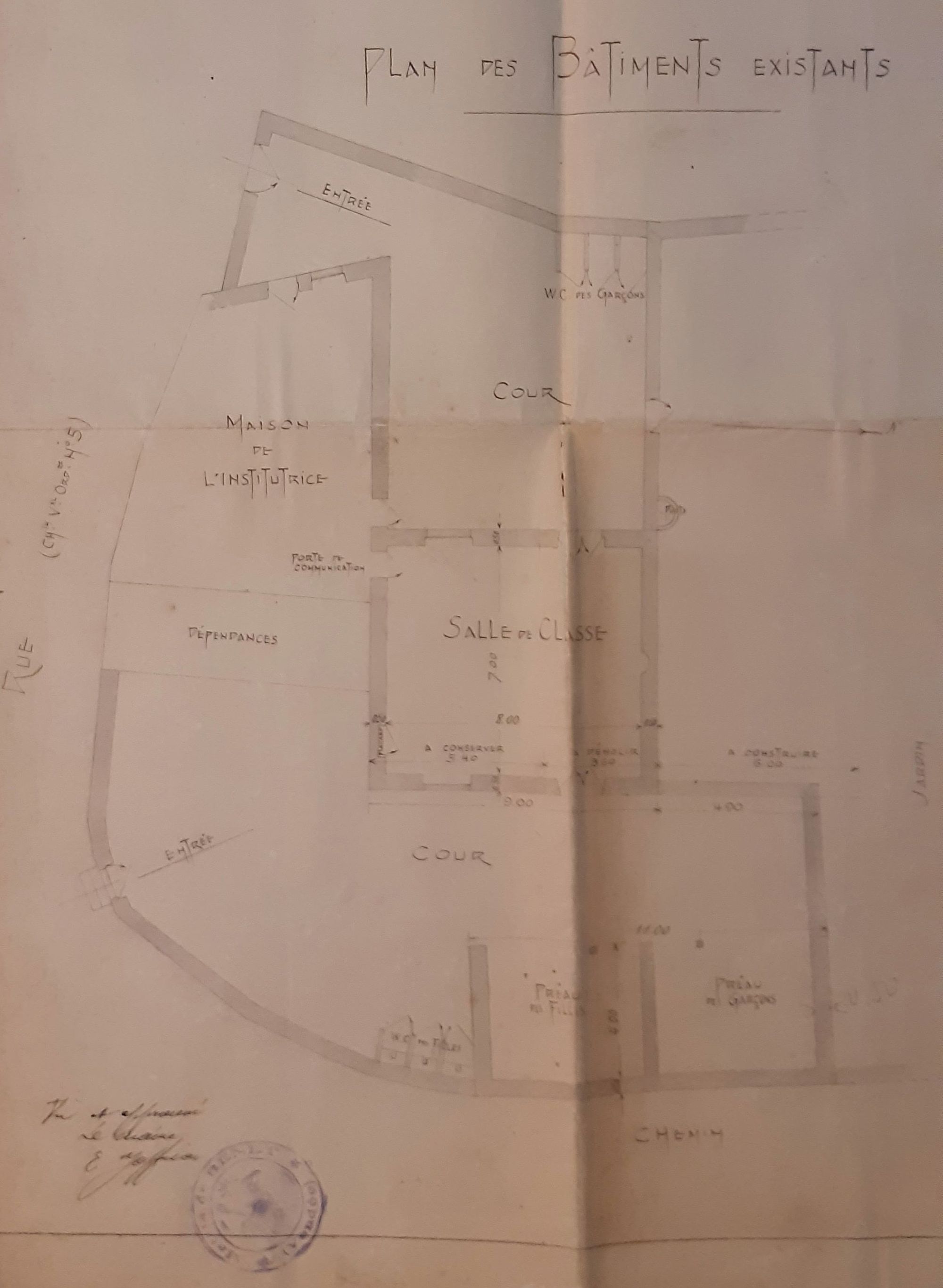 Ecole primaire d'Aziré, puis salle des fêtes Alfred-Roux et café