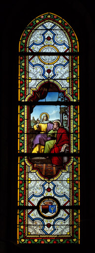 Verrière de saint Augustin d'Hippone et sainte Monique