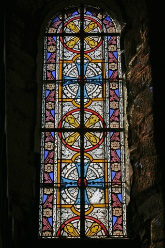 Ensemble de 5 verrières décoratives (baies 5, 6 et 14 à 16) - Église paroissiale Saint-Aubin, Vautorte