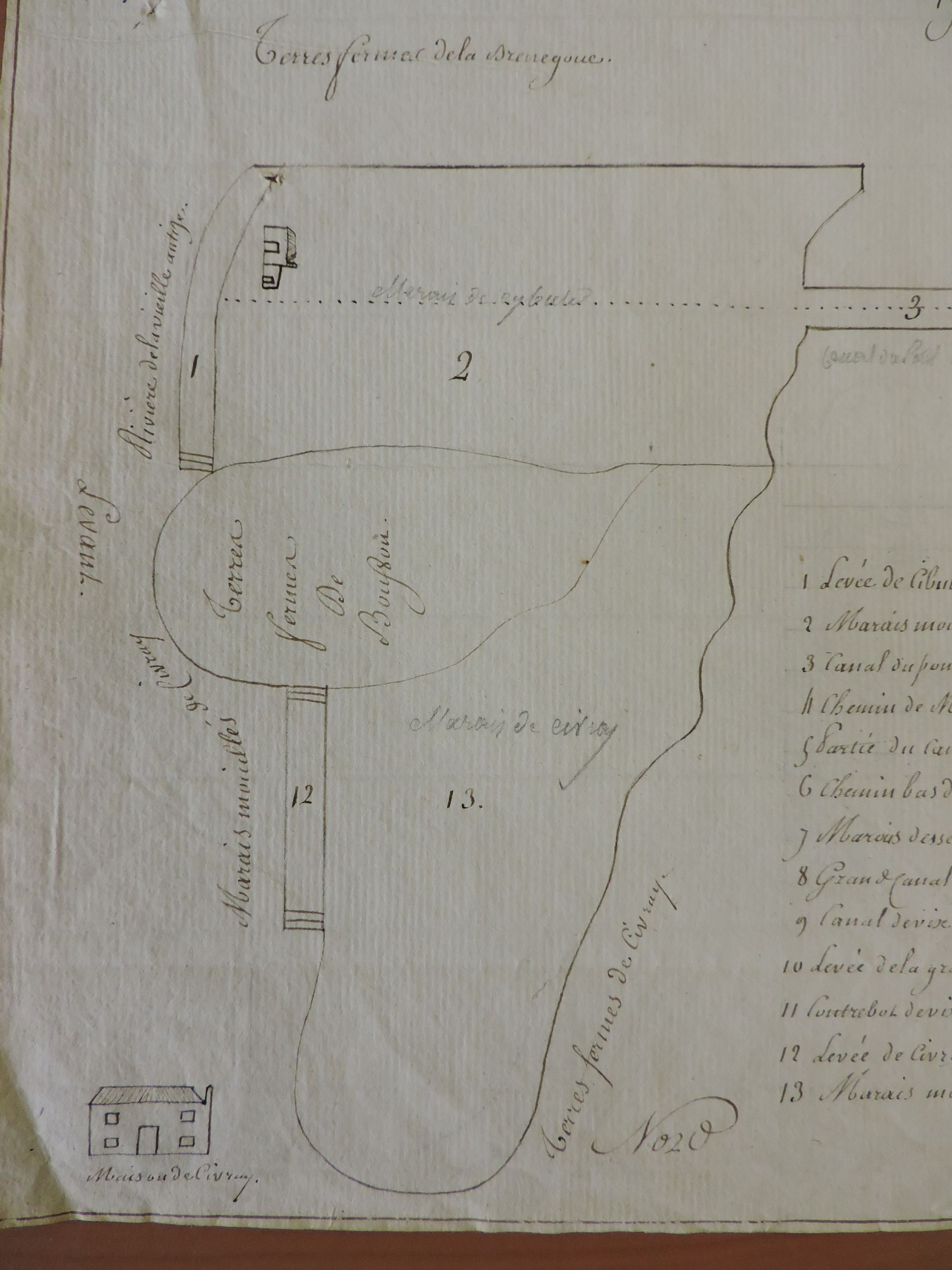 Aqueduc de la Grande Bernegoue ou de Cibule (disparu), digue, canal et bonde de Cibule, pont et bonde des Douves