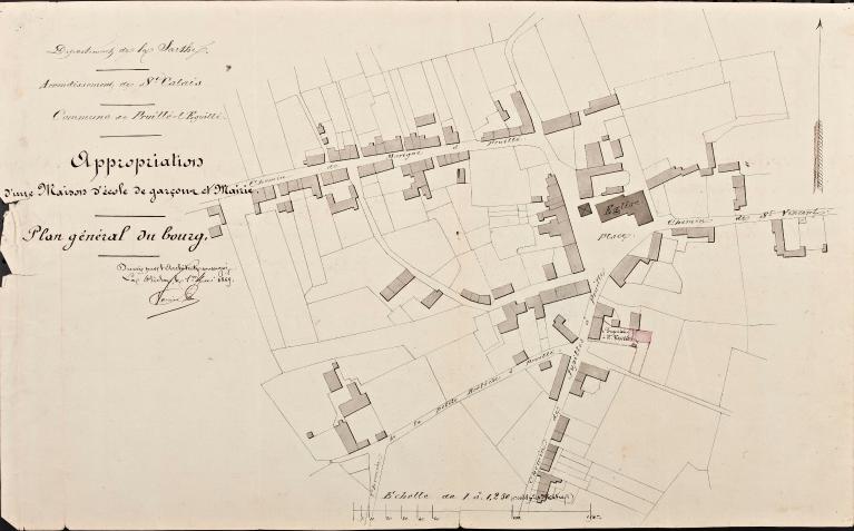 Maison, puis mairie-école, actuellement mairie, 3, 5 rue Émile-Ballion