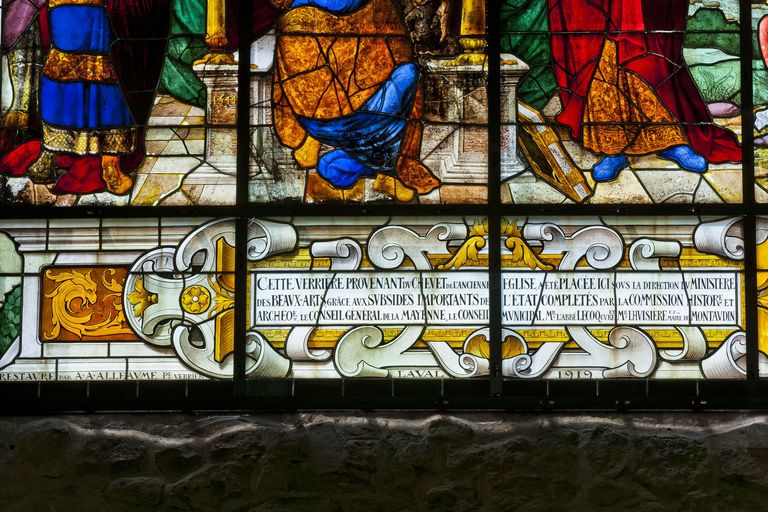 Verrière figurée : arbre de Jessé (baie 14) - Église paroissiale Notre-Dame, Montaudin