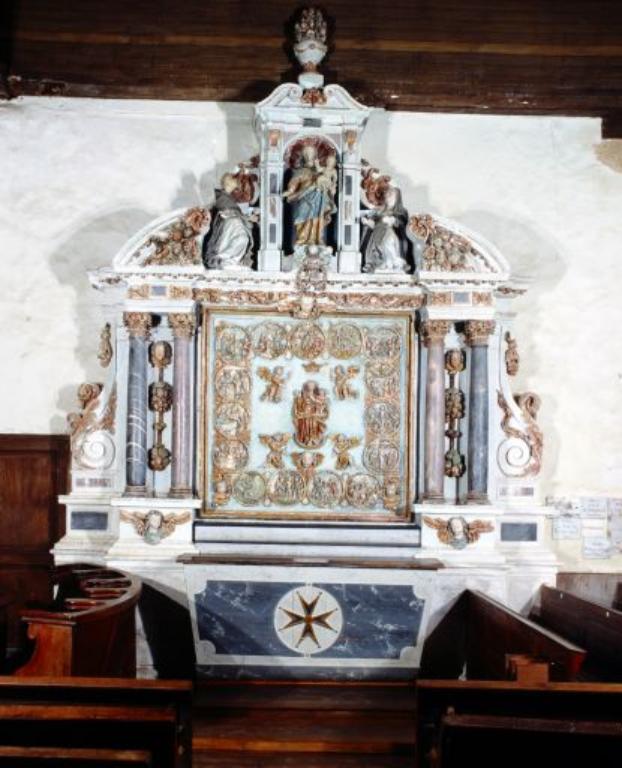 Retable du Rosaire, église paroissiale Saint-Martin, Châtillon-sur-Colmont.