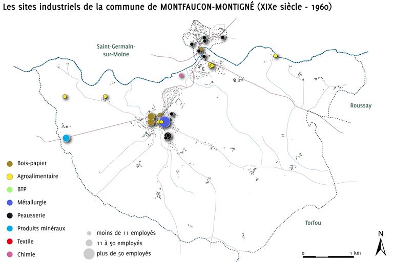 Présentation du patrimoine industriel de la commune de Montfaucon-Montigné