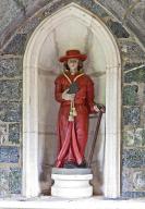 Statue : saint Céneré - Chapelle, dite ermitage Saint-Céneré, Montguyon, Saulges