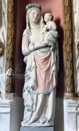 Statue : Vierge à l'Enfant - Église paroissiale Saint-Léger, Saint-Léger