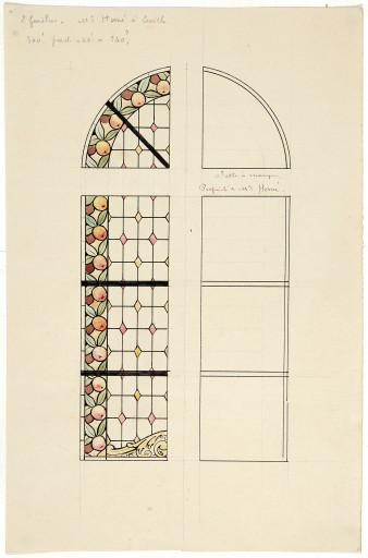 Ensemble de 2 verrières décoratives - Maison, 2 rue d'Anjou, Cuillé