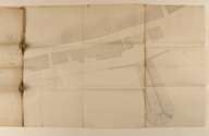 Plan des alignements à suivre pour les quais et cales de Paimboeuf, par Groleau, 1803, détail de la partie centrale.