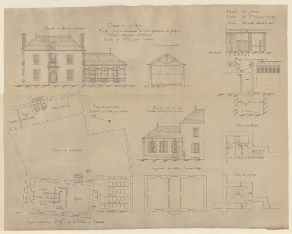 Maison, puis école de garçons et mairie