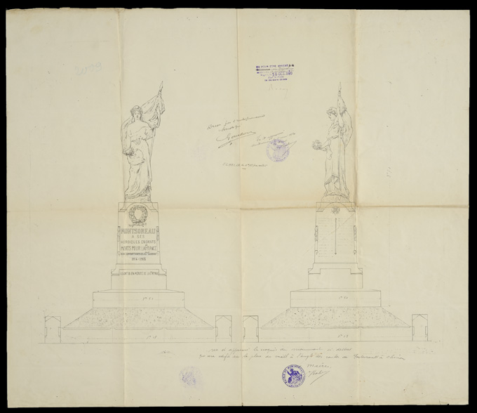 Monument aux morts de la Guerre de 1914-1918, place du Mail, Montsoreau