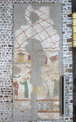 Peinture monumentale : vie du Christ, pendaison de Judas